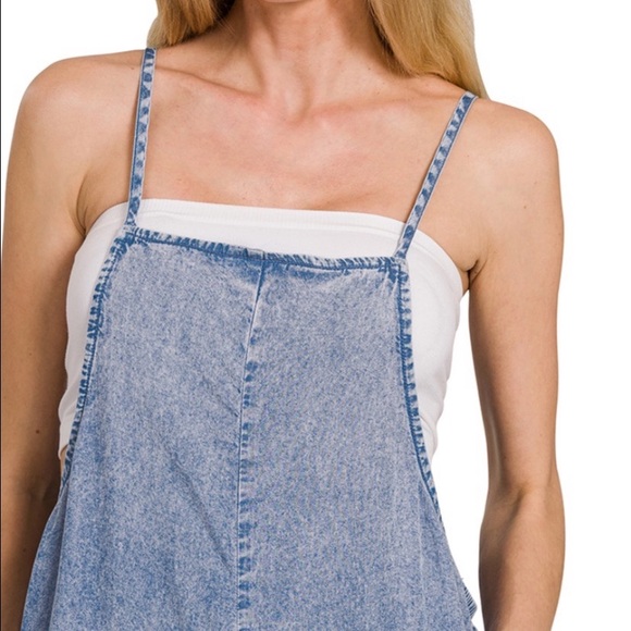 NWT Denim Blue Jumpsuit - Picture 4 of 5